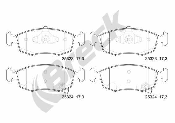 Set placute frana,frana disc 25323 00 702 10 BRECK